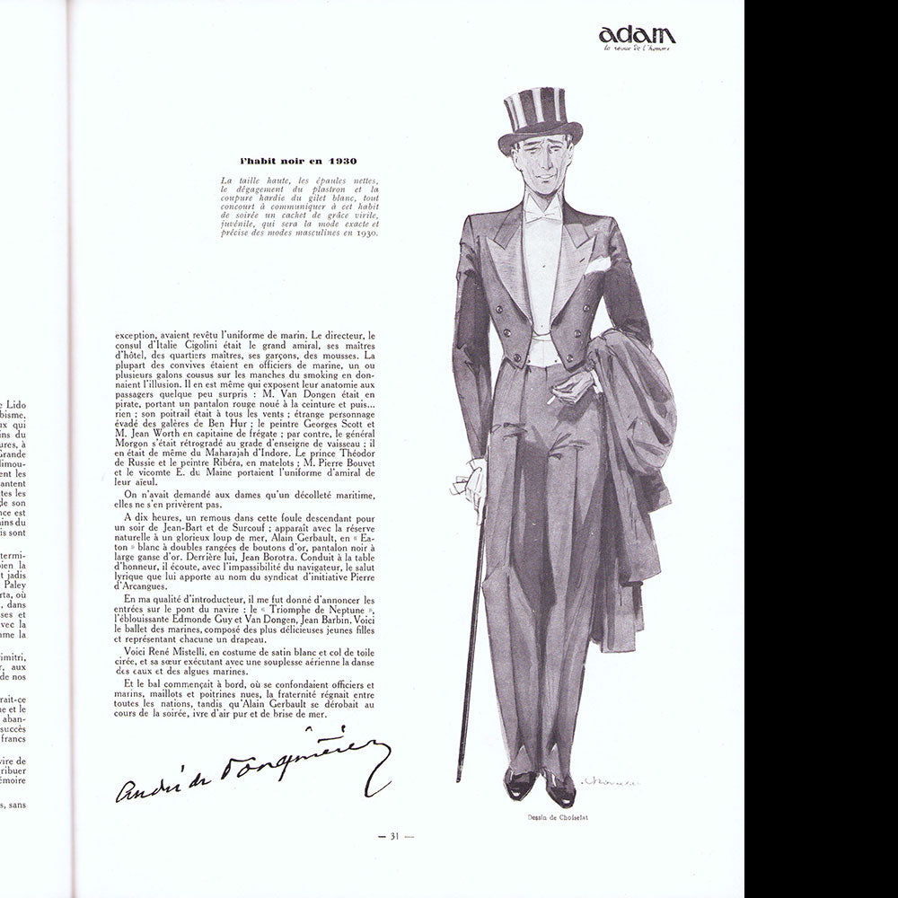 Adam, la revue de l'homme, n°42 (15 octobre 1929)