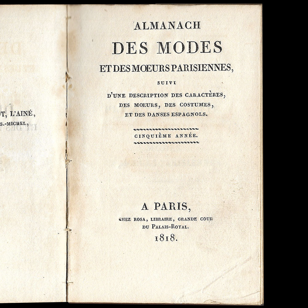 Almanach des Modes et Moeurs Parisiennes (1818)