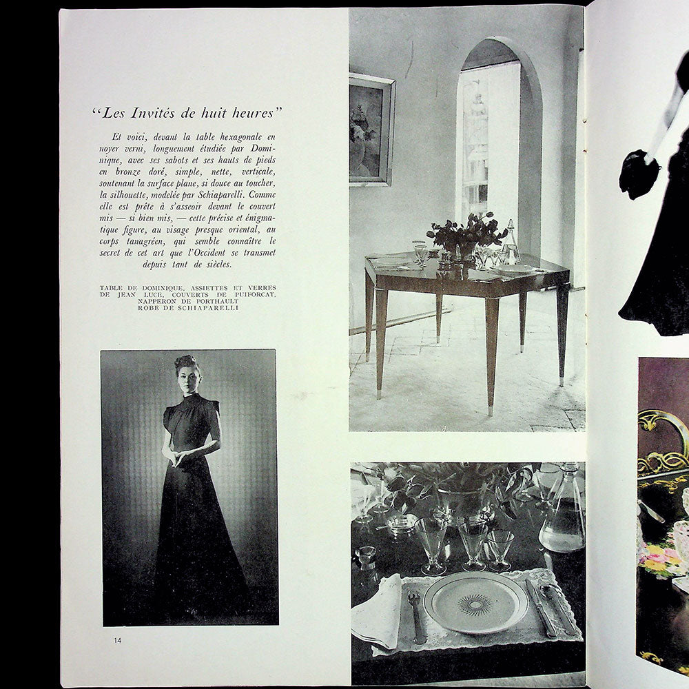 Les Arts de la Table - catalogue de l'exposition d'Art et Industrie (1946)