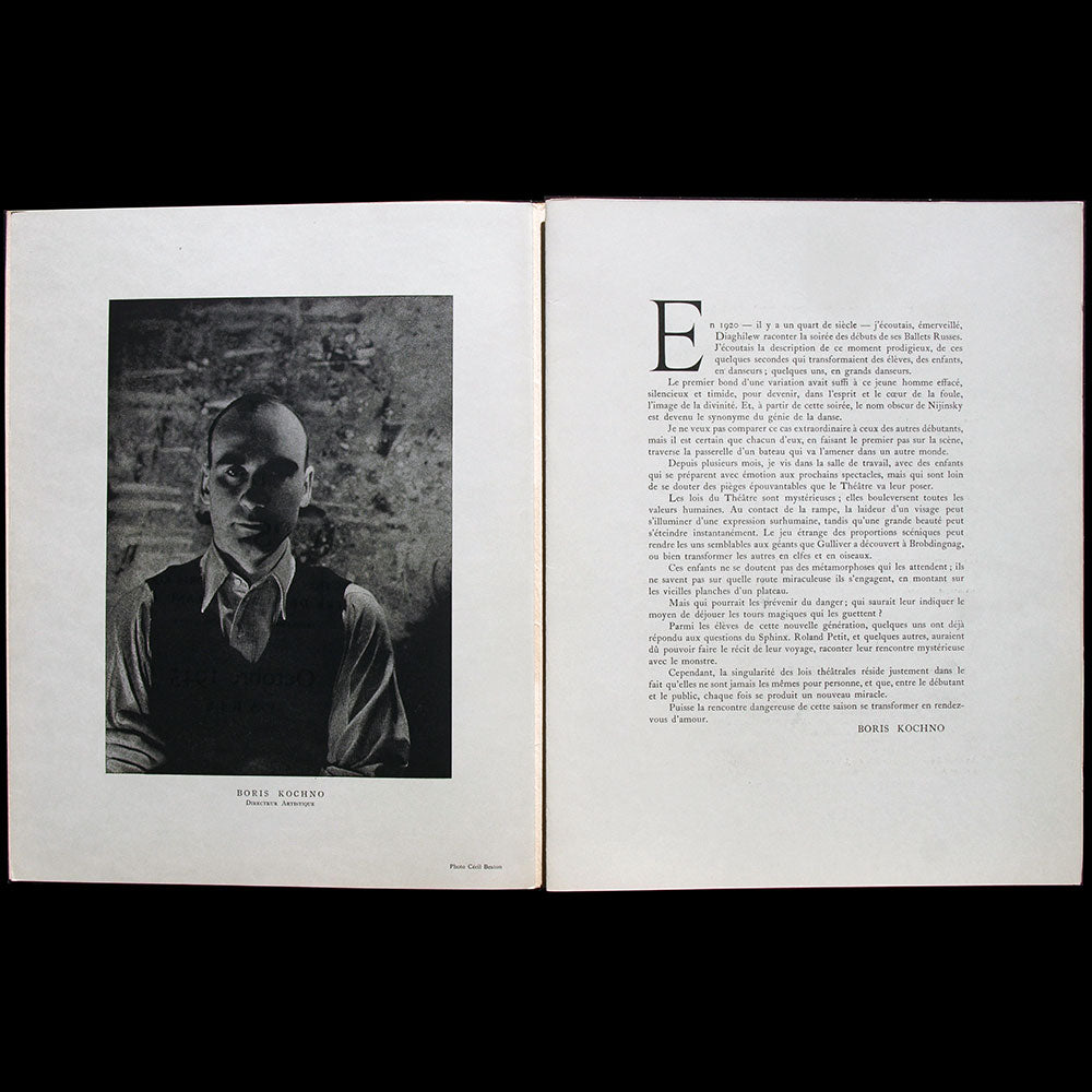 Ballets des Champs-Elysées - Programme n°1 d'octobre 1945, couverture de Marie Laurencin