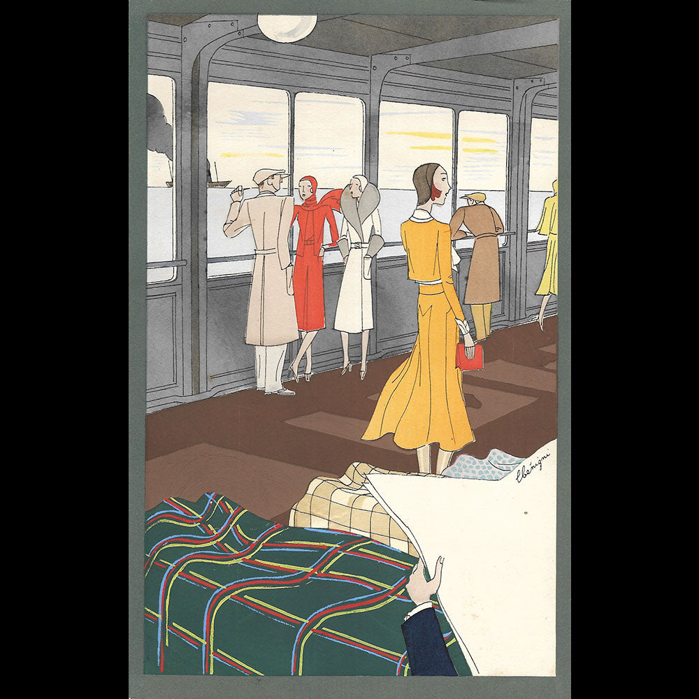 Léon Bénigni - Sur le pont du paquebot (circa 1930)