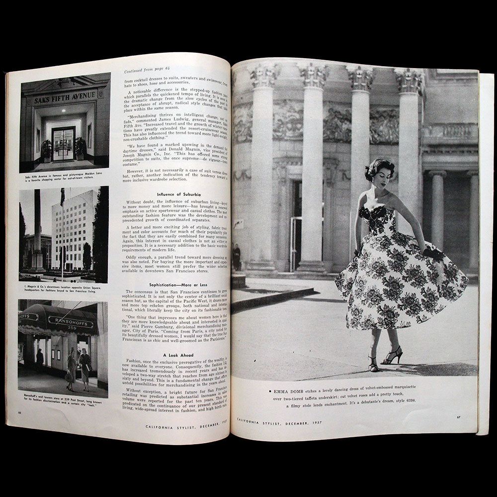 California Stylist, December 1957, couverture de Lois Jezek