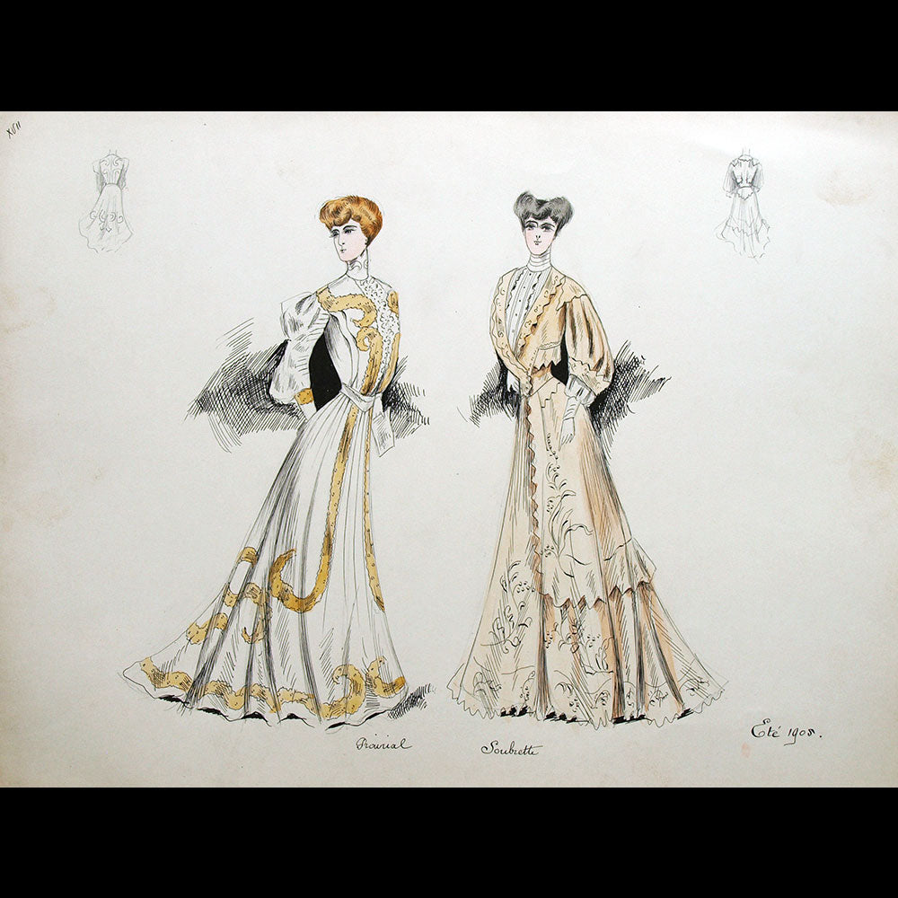 Calvayrac - Réunion de 27 dessins pour l'été 1905