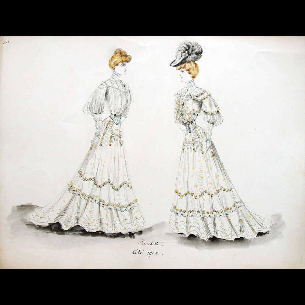 Calvayrac - Réunion de 27 dessins pour l'été 1905