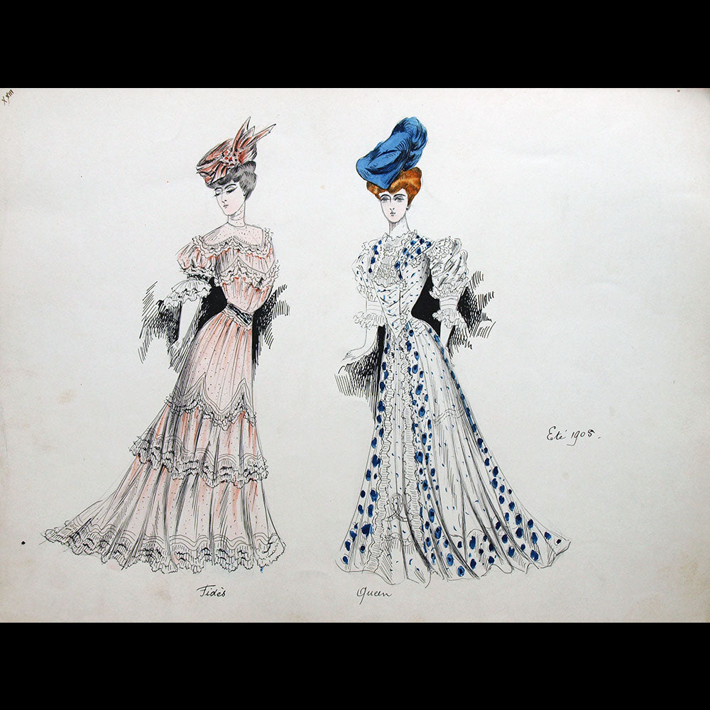 Calvayrac - Réunion de 27 dessins pour l'été 1905