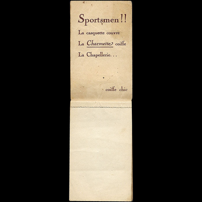 Charmette - Carnet publicitaire d'un fabricant de chapeaux (1925)