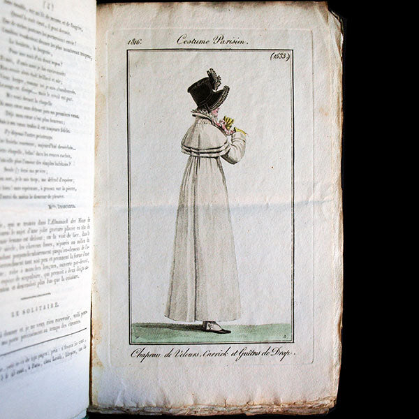 Le Journal des Dames et des Modes, Costumes Parisiens, réunion de 70 livraisons de la 20 et 21èmes années (1816-1817)