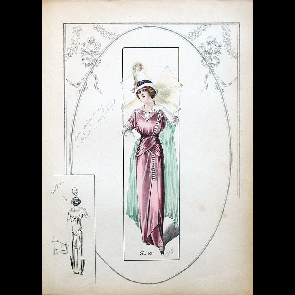 Drecoll - Ensemble de 10 gravures (circa 1910)