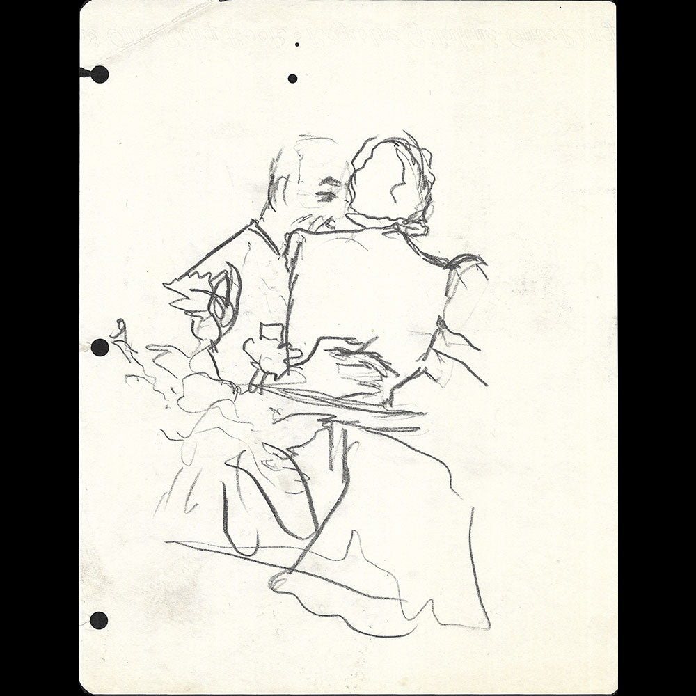 Conversation, dessin d'Eric (1930-1940s)