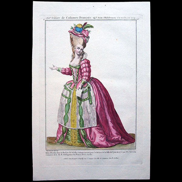 Gallerie des Modes et Costumes Français, 1778-1787, gravure n° U 115, Habit d'Erosine dans le Barbier de Séville (1779)