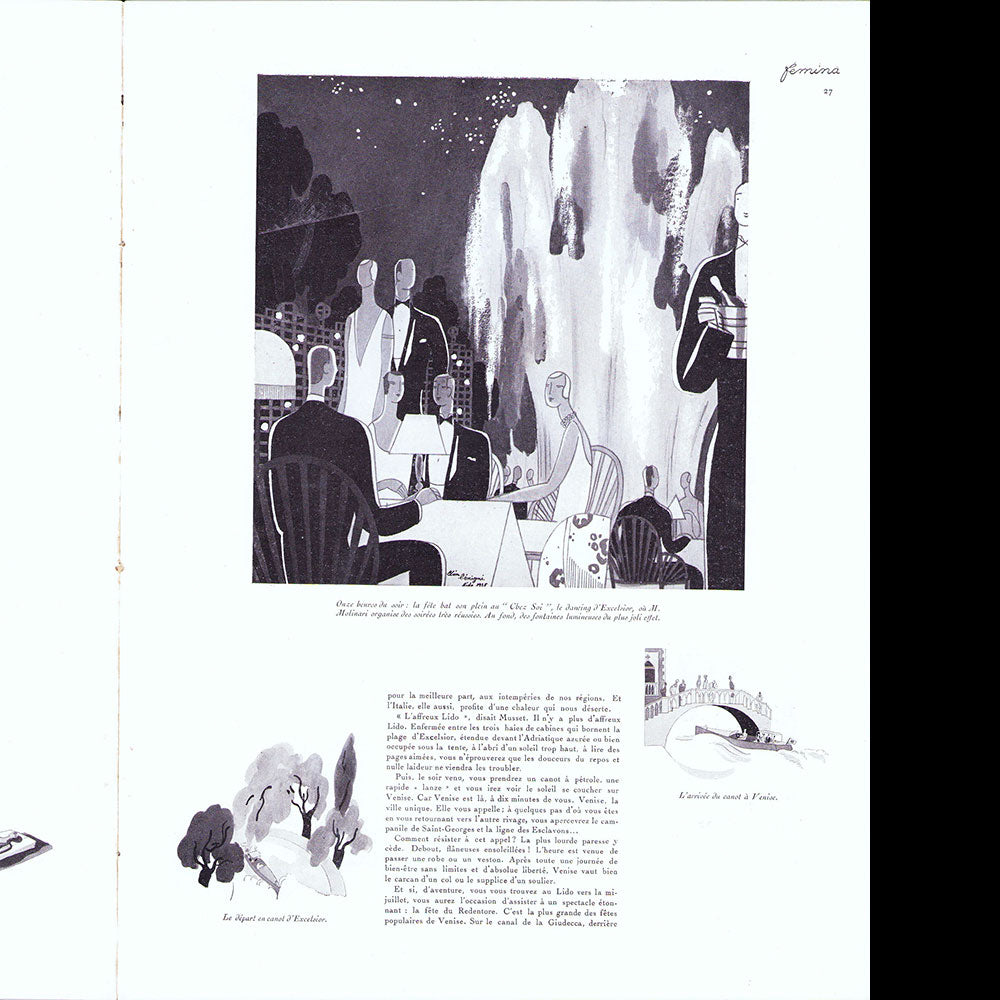 Fémina (septembre 1925), couverture d'Alexandre Zinoview