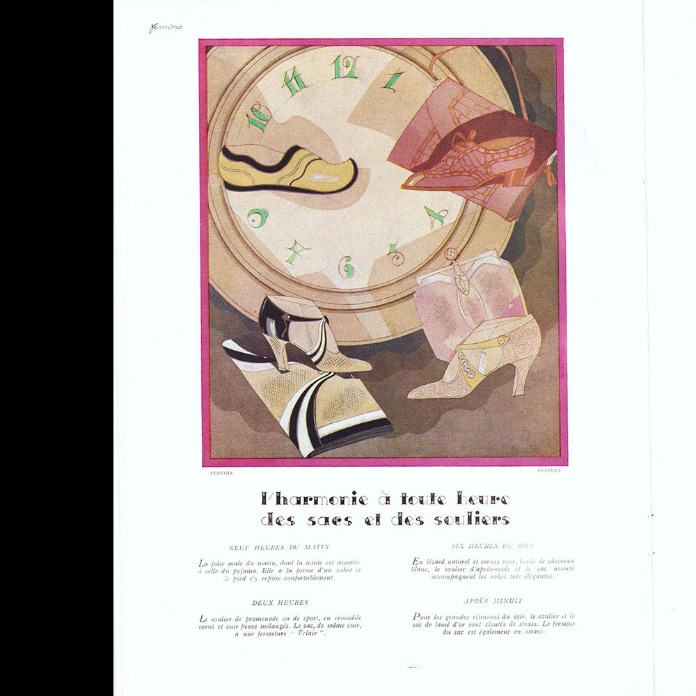 Fémina - Réunion de 5 numéros de l'année 1927 (août-décembre)