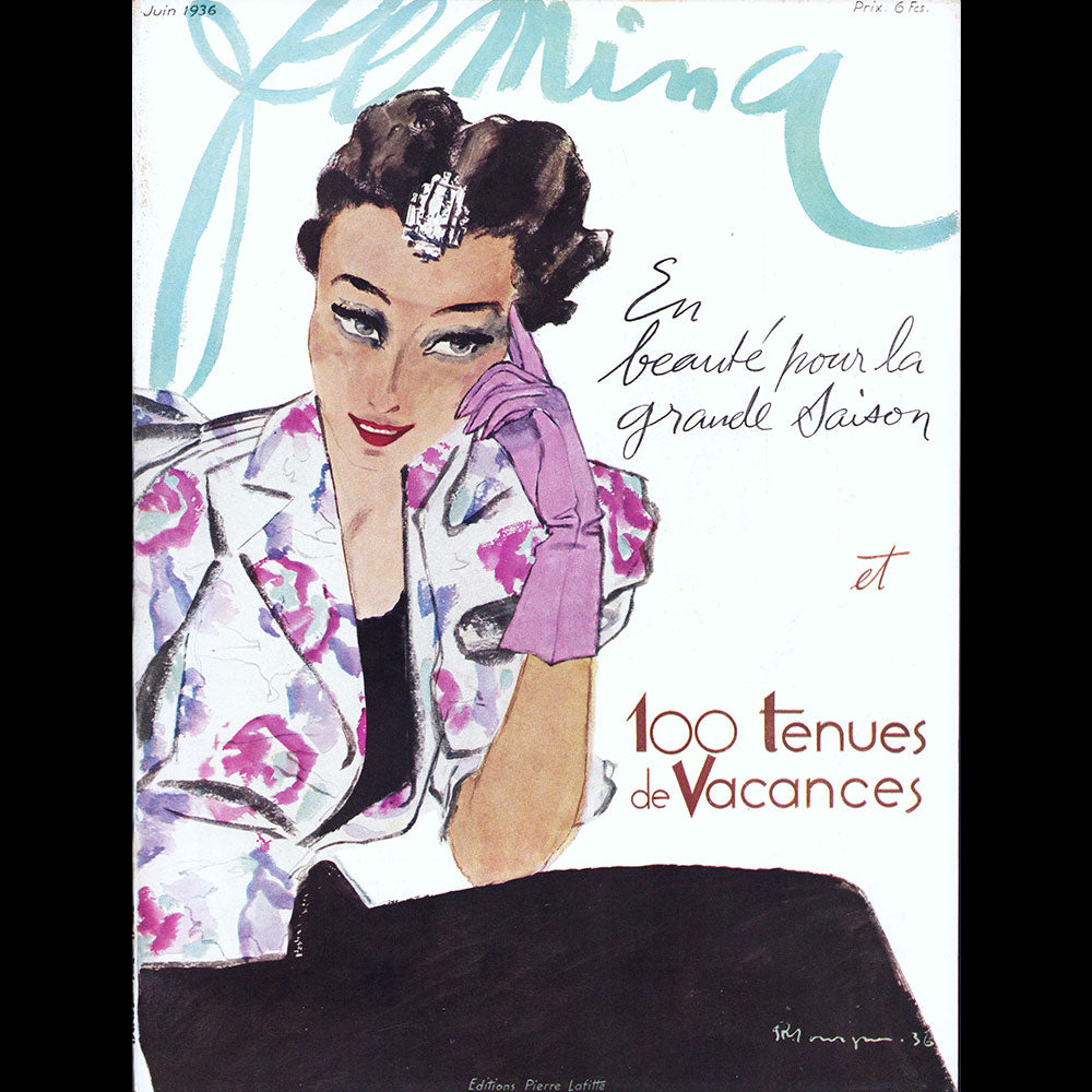 Fémina (juin 1936), couverture de Pierre Mourgue