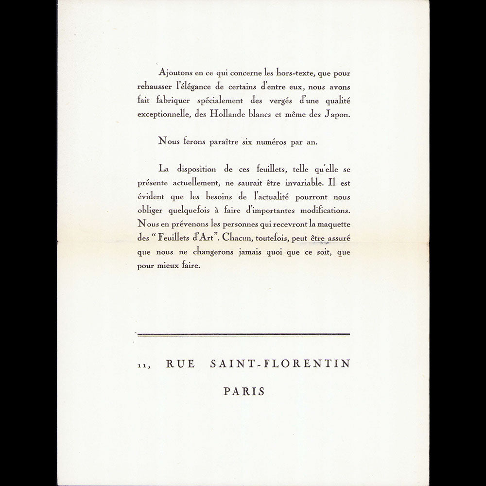 Feuillets d'Art - maquette miniature de présentation de la revue (1919)