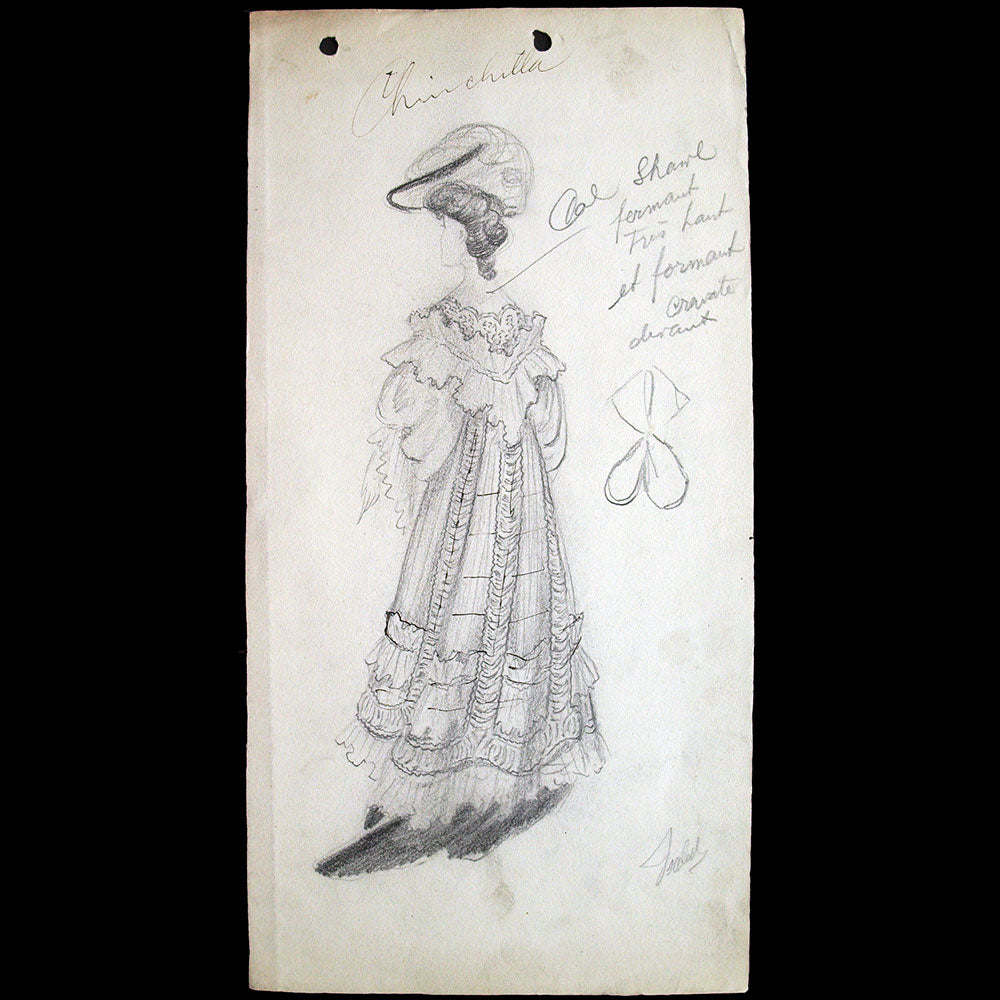 Fourrures Max - Réunion de deux dessins d'ensembles des années 1900