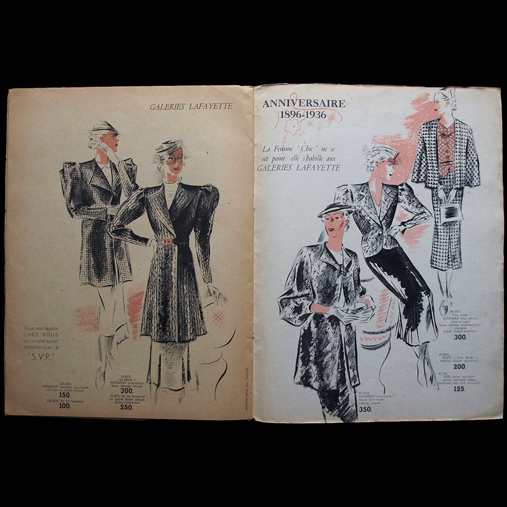 Aux Galeries Lafayette, mai 1896-mai 1936, anniversaire, deux fois 20 ans, plus jeunes que jamais (1936)