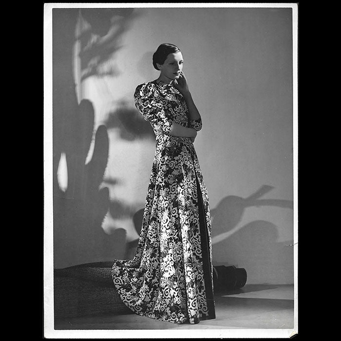 Robert Piguet - Robe imprimée, tirage de Georges Saad (1937)