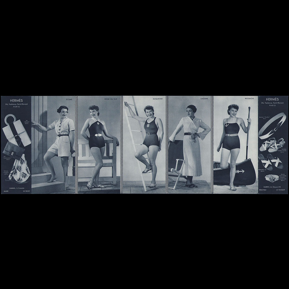 Hermès - Dépliant de modèles pour la plage (1930s)