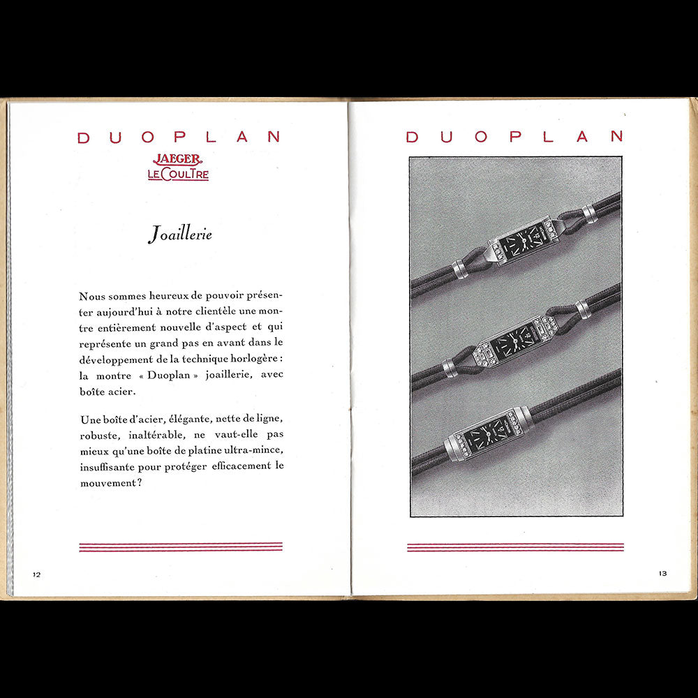 Jaeger-Lecoultre - Catalogue Chefs-d'oeuvre des temps modernes (circa 1932-1937)