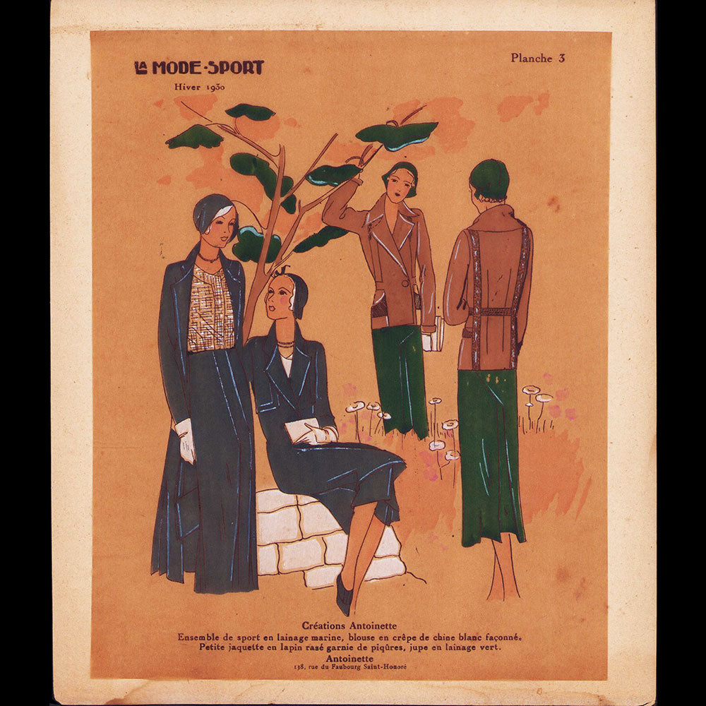 La Mode Sport, Hiver 1930, Réunion de 7 planches