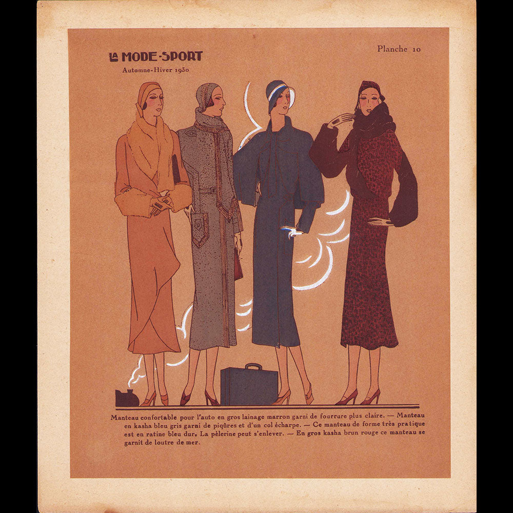 La Mode Sport, Hiver 1930, Réunion de 7 planches