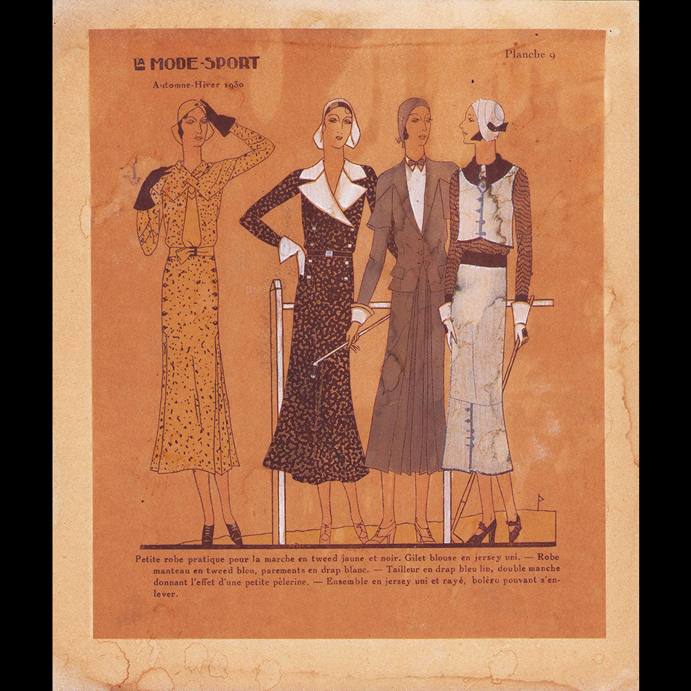 La Mode Sport, Hiver 1930, Réunion de 7 planches