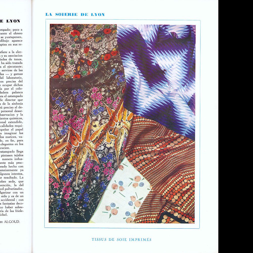 La Soierie de Lyon, mai 1928 - Numéro spécial consacré aux soies imprimées