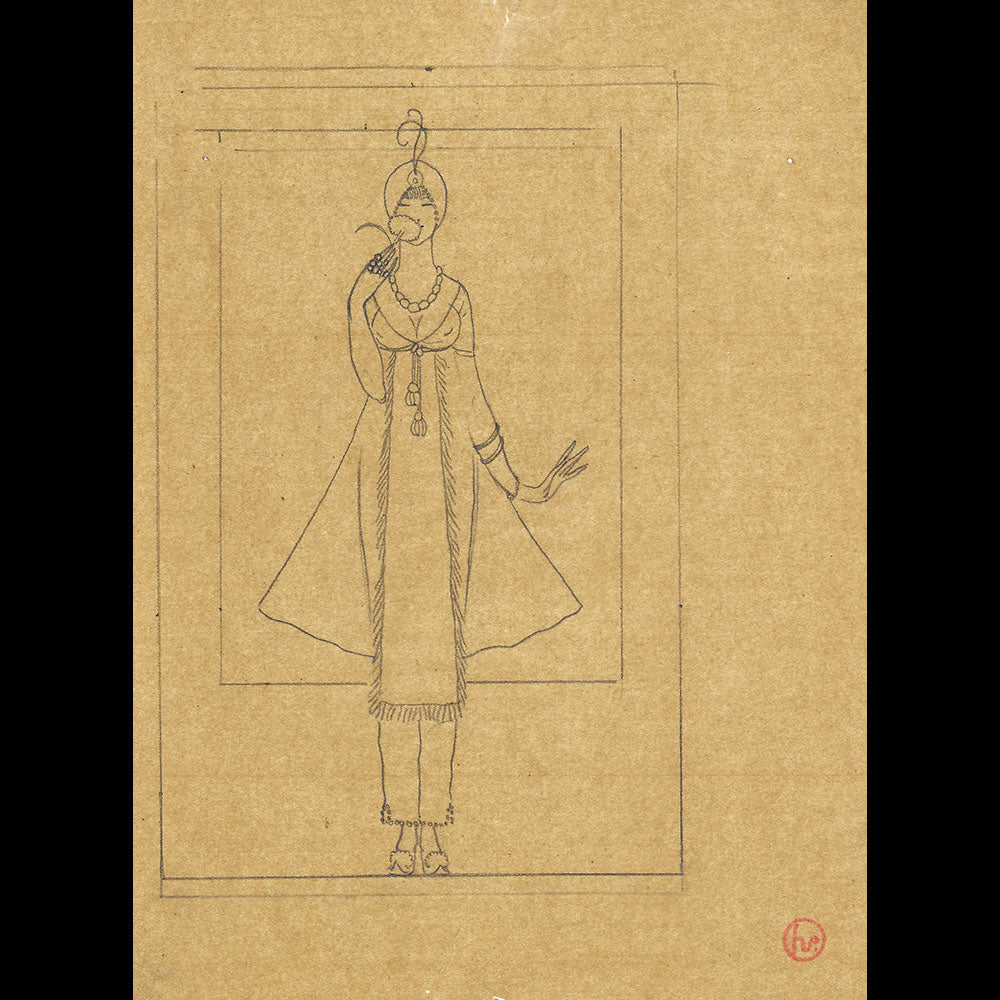 Modes et Manières d'Aujourd'hui - L'Habit Persan, dessin de Georges Lepape pour la planche XI (1912)