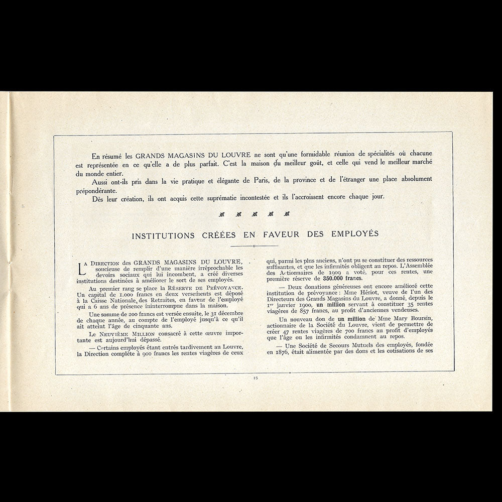 Grands Magasins du Louvre - Plaquette de présentation (1909)