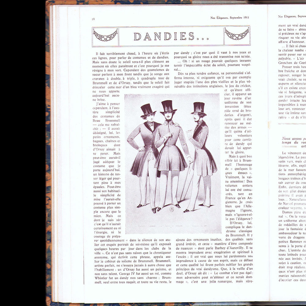 Nos Elégances & la Mode Masculine - Réunion des 5 numéros, août-décembre 1911