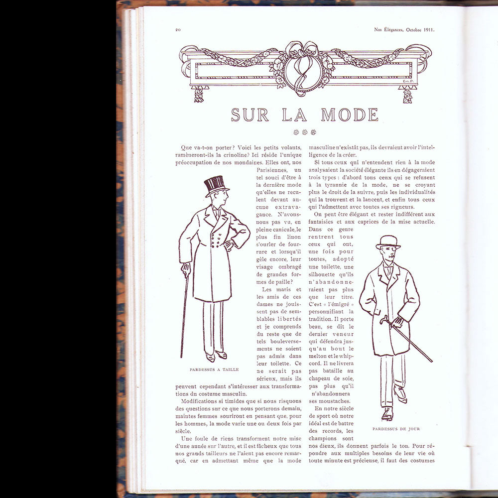 Nos Elégances & la Mode Masculine - Réunion des 5 numéros, août-décembre 1911