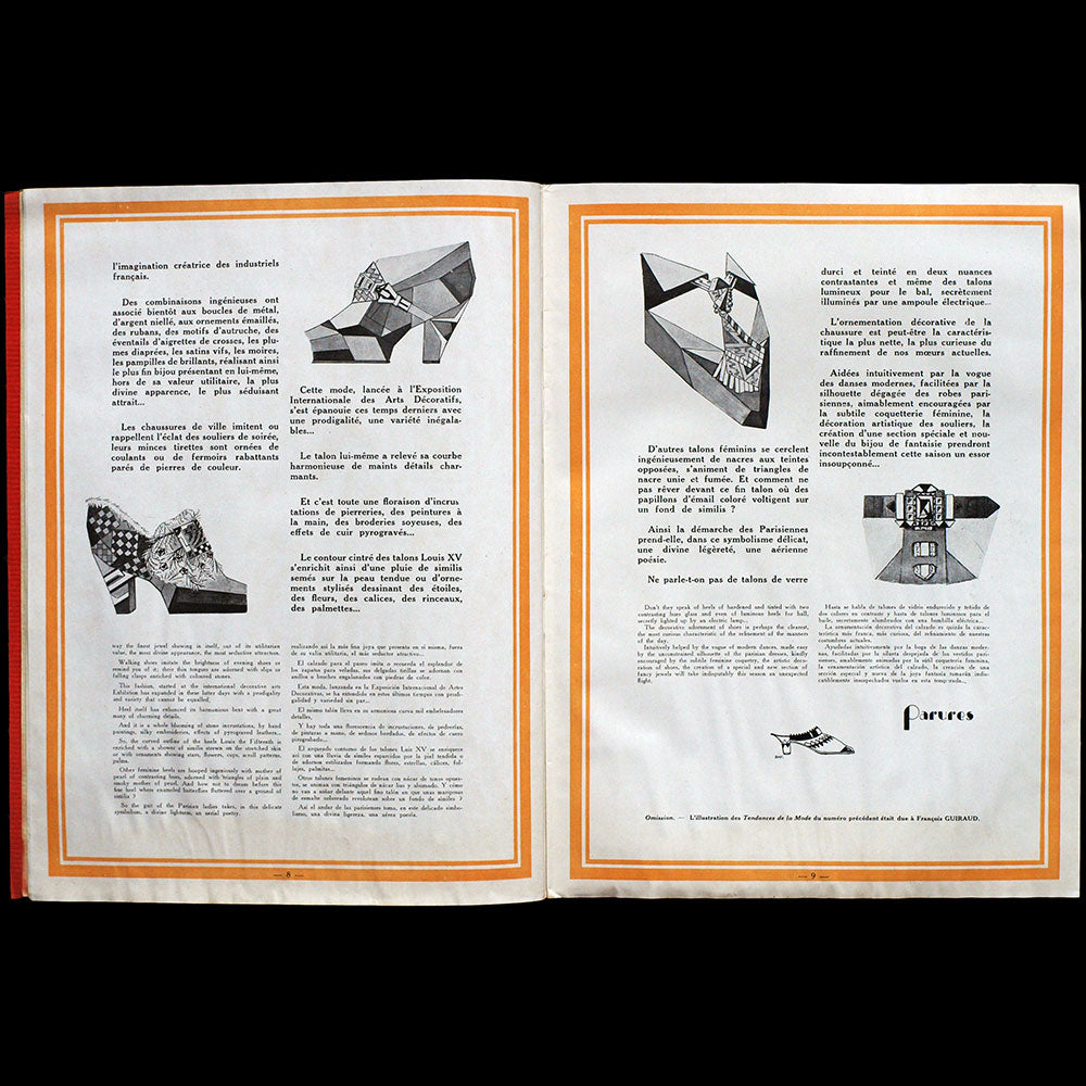 Parures, revues des Industries de la Mode, n°4, octobre 1926