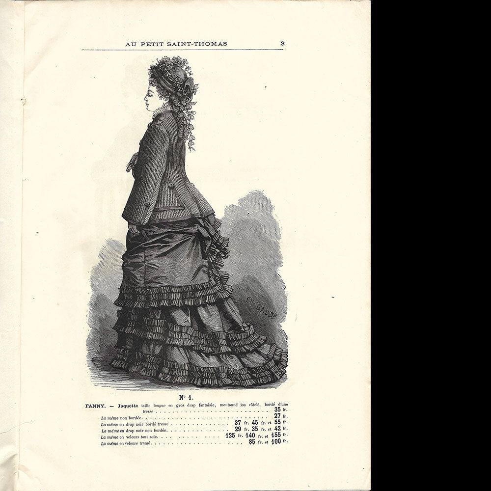 Au Petit Saint-Thomas - Confections et Costumes, catalogue Hiver 1875-1876