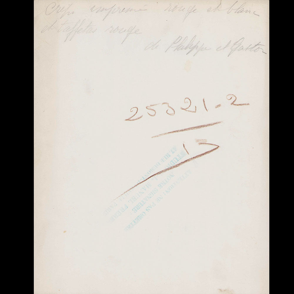 Philippe et Gaston - Robe, photographie de Manuel Frères (1920s)