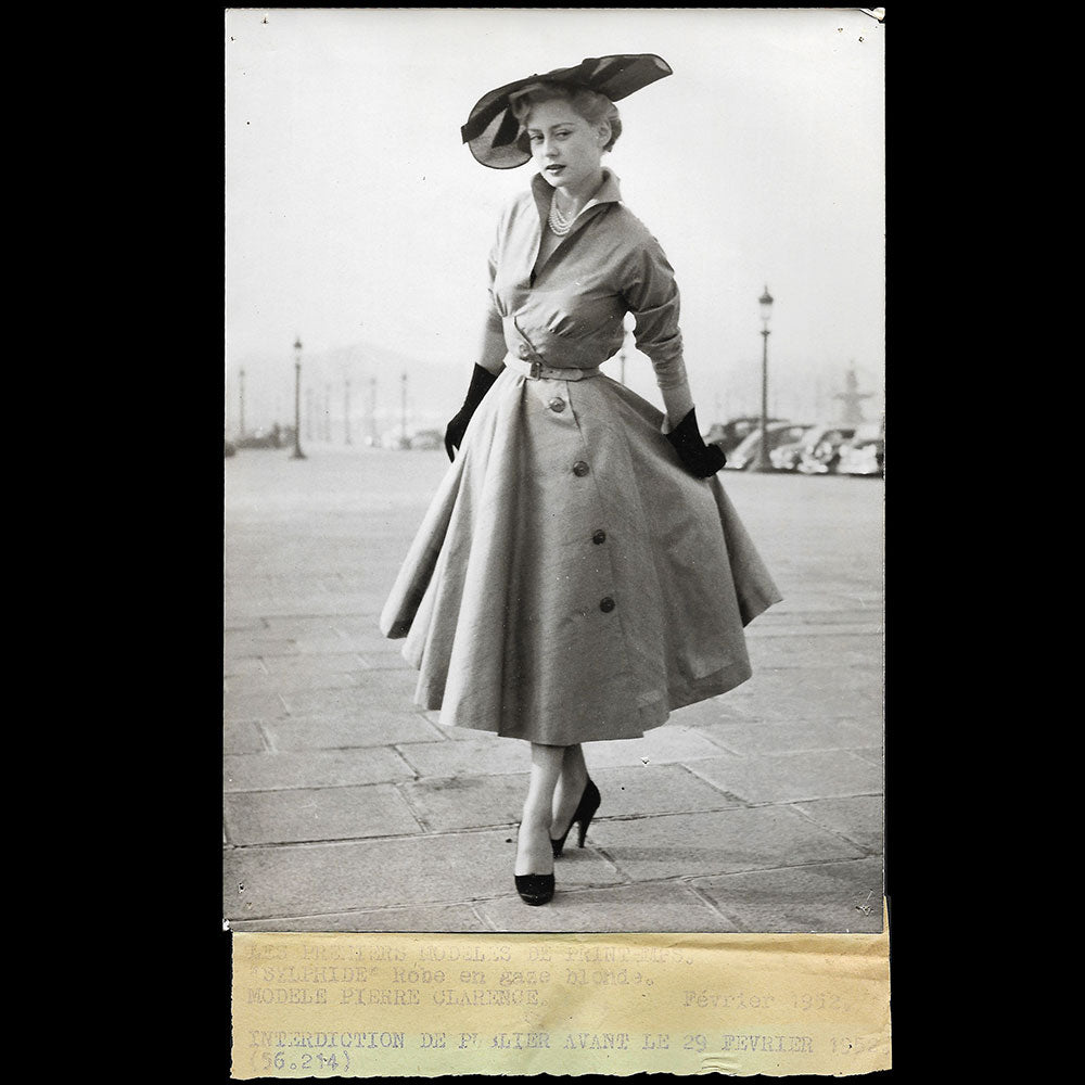 Pierre Clarence - Robes pour le printemps 1952, deux tirages d'époque