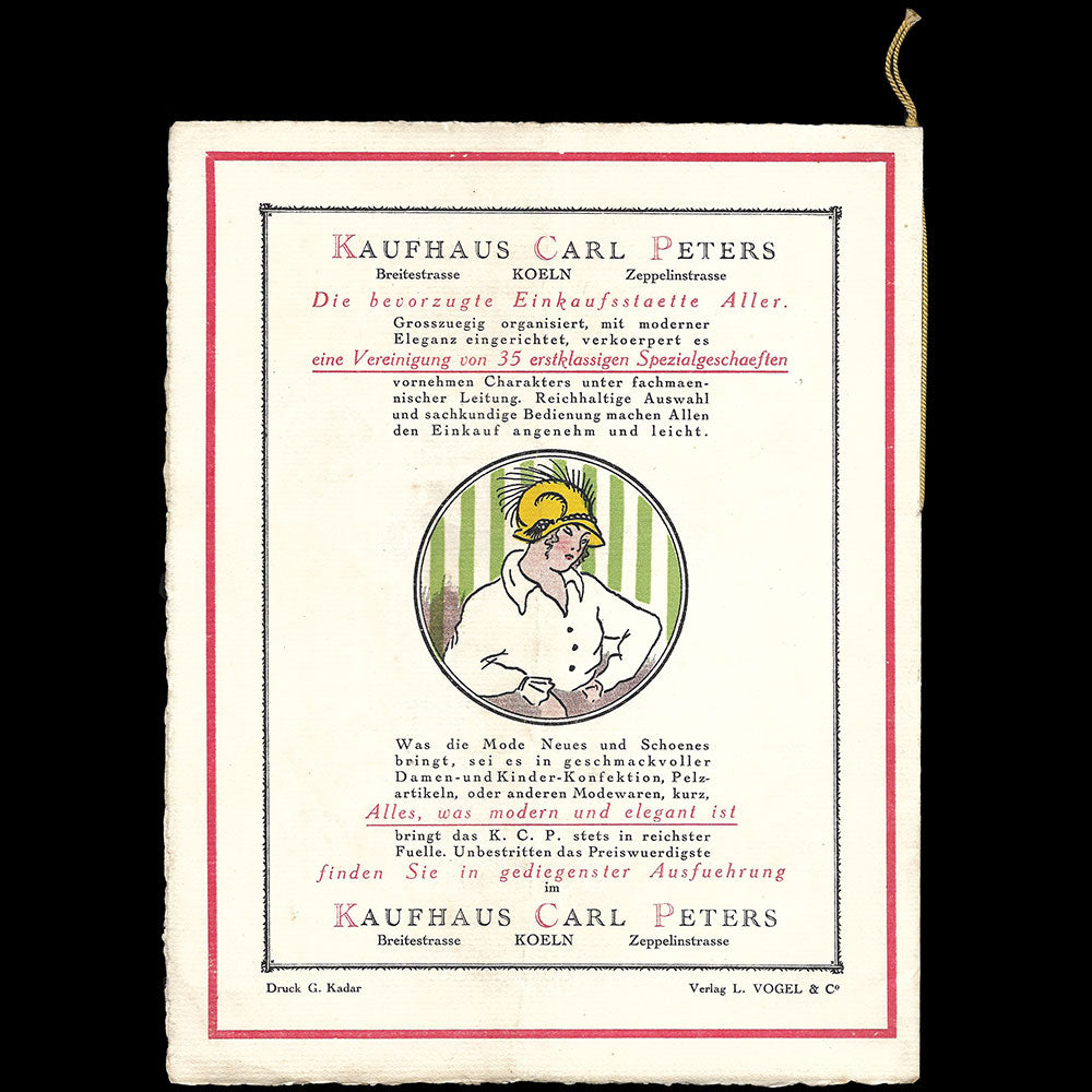 Ein Jahrhundert Eleganz, Ausstellung von Paul Poiret, programme illustré par Guy Arnoux (1914)