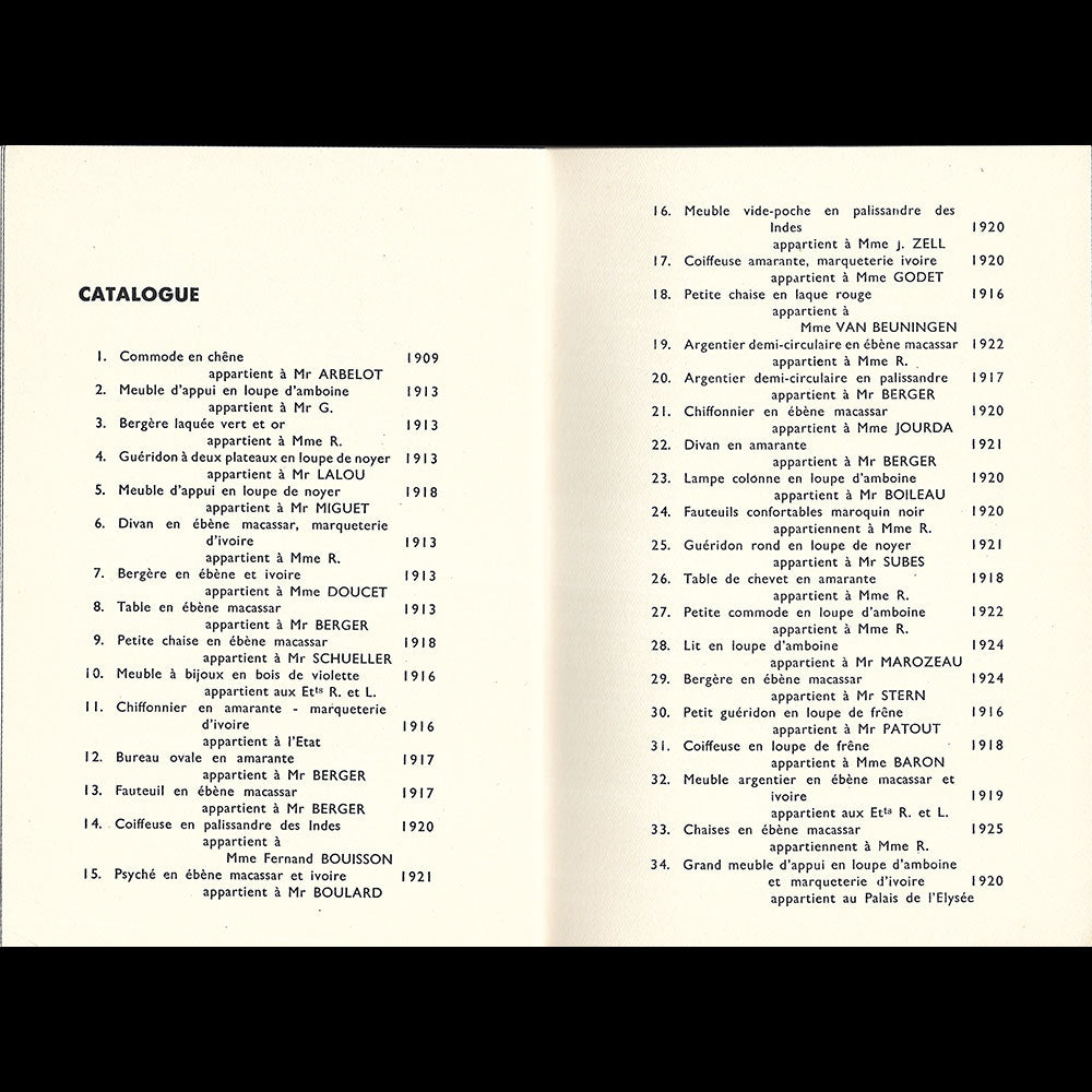 Exposition retrospective E.-J. Ruhlmann (1934)