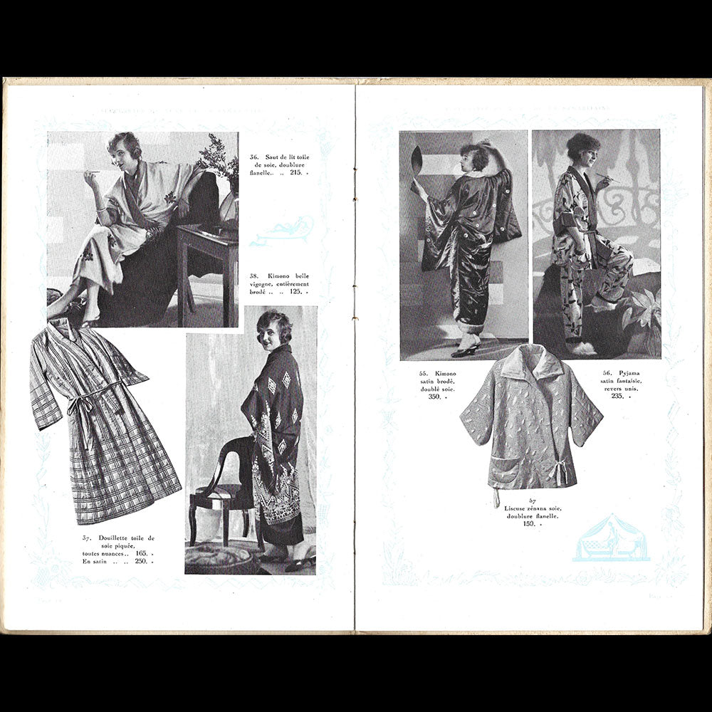 Succursale de luxe de la Samaritaine - Catalogue de lingerie, couverture de Pierre Mourgue  (1920s)
