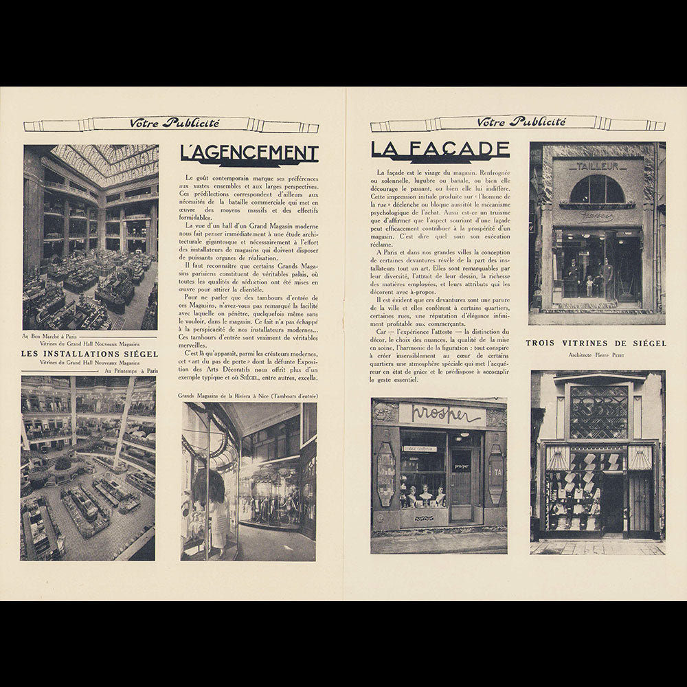 Siégel - Votre Publicité, L'Art dans l'étalage (circa 1927)