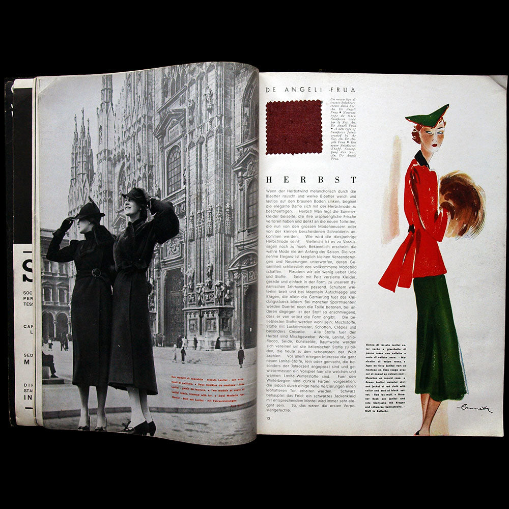 Snia Viscosa - I Nuovo Tessili, The New Textiles, Les Tissus Nouveaux, die Neuen Textilen (octobre-décembre 1936)