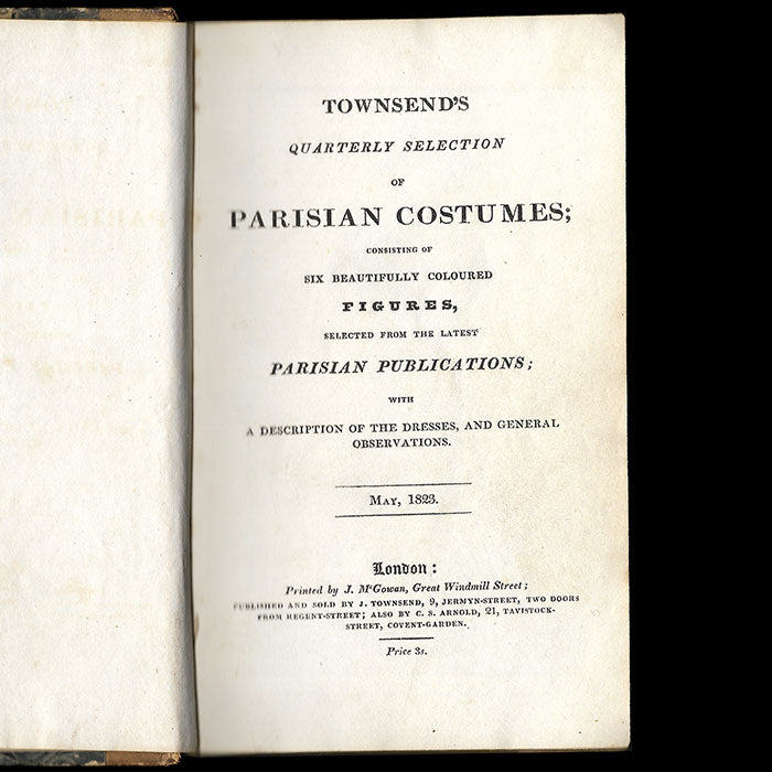 Townsend's selection of Parisian costumes - livraisons de 1823 à 1825