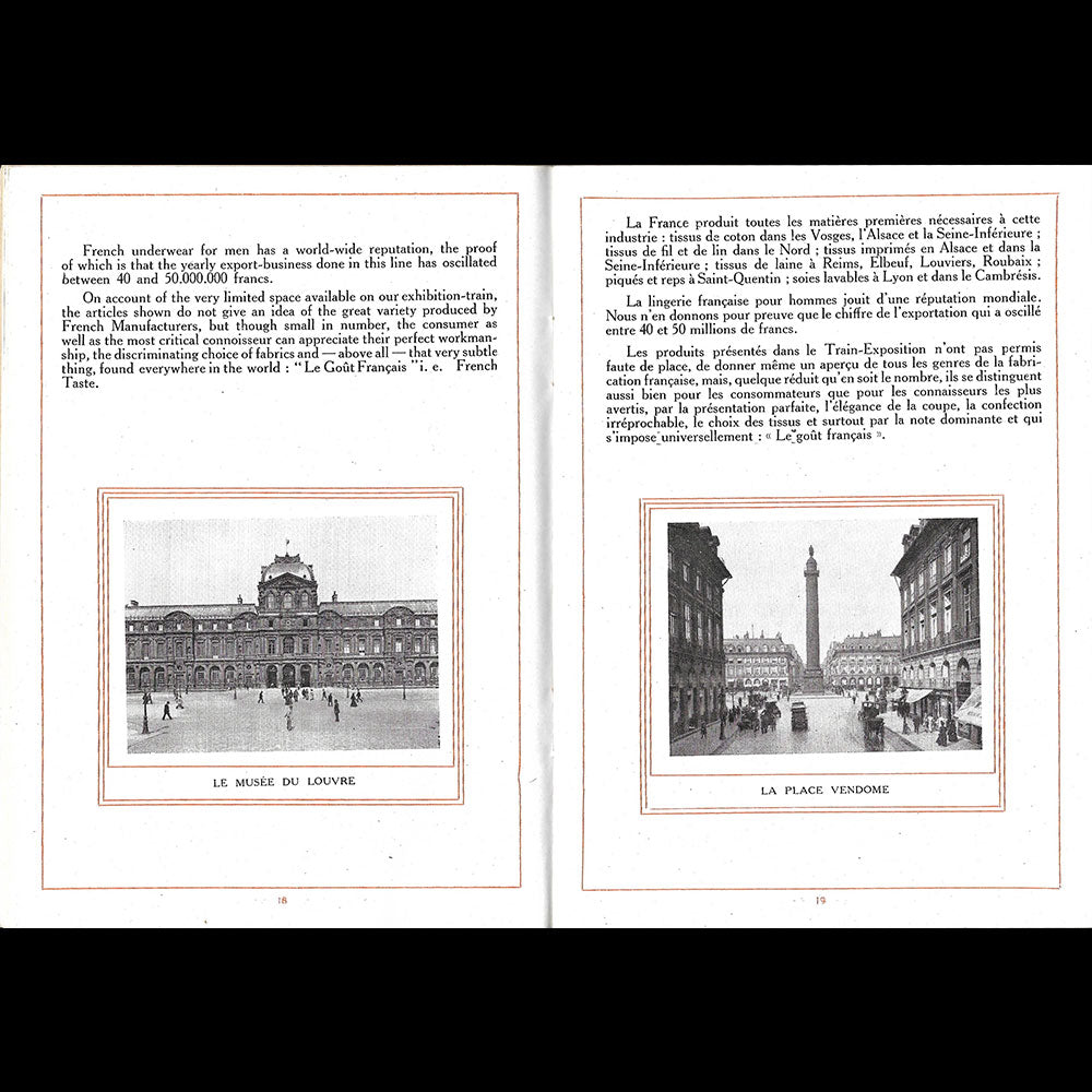 Train Exposition Français au Canada - Catalogue des Industries de la Mode et de la Parure (1921)