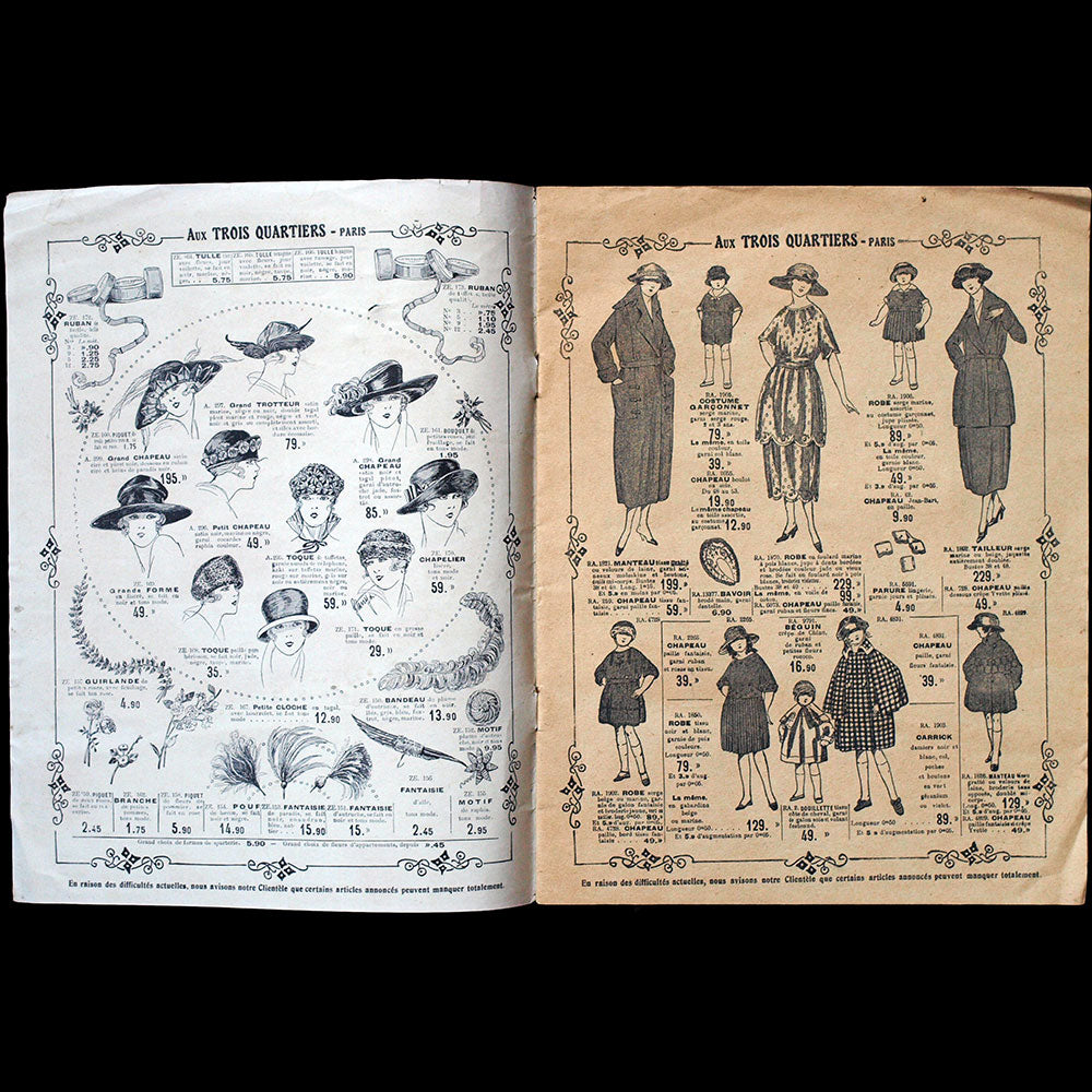 Aux Trois Quartiers - Nouveautés d'été, couverture de George Barbier (1921)