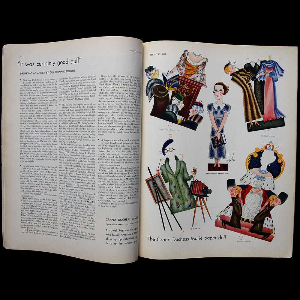 Vanity Fair, février 1934, couverture de Leon Carlin