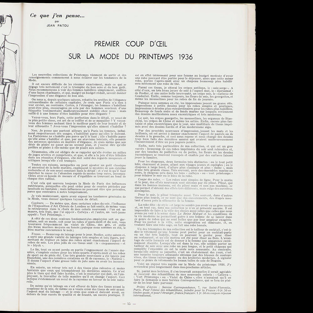 Votre Beauté, mars 1936, couverture de Dora Maar