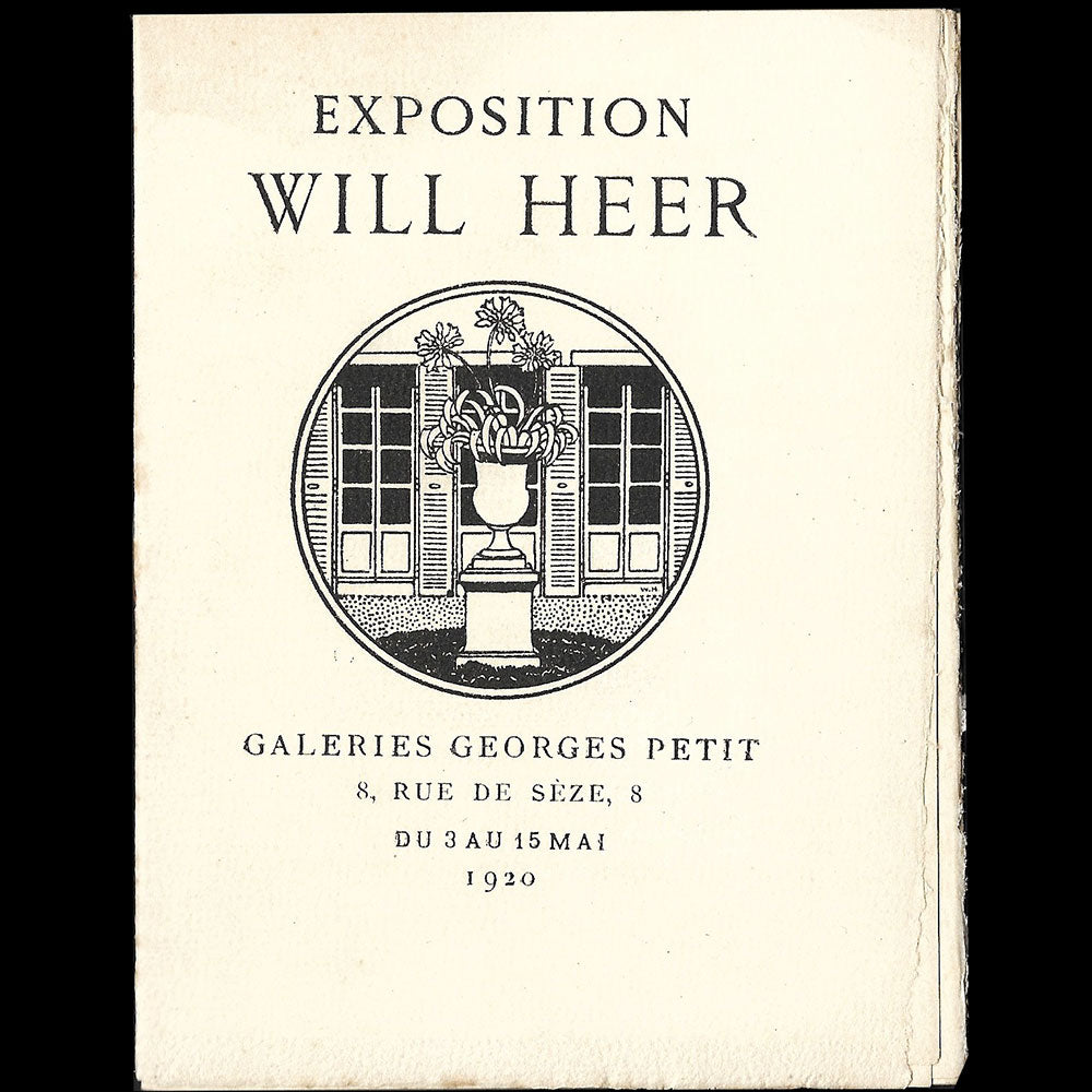 Will Heer - catalogue de l'exposition à la Galerie Georges Petit à Paris (1920)