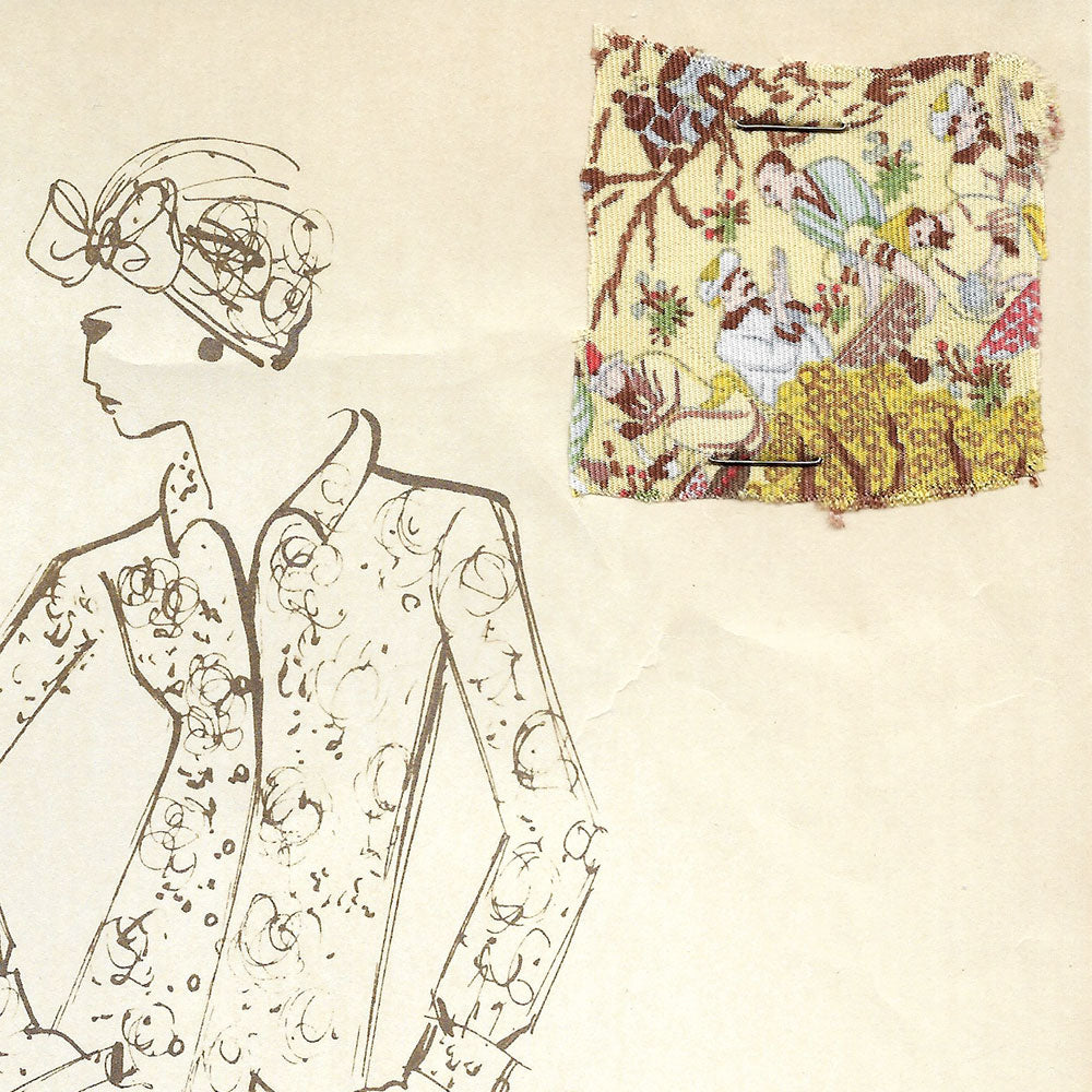 Yves Saint-Laurent - Ensemble de 145 croquis de la collection Printemps-Eté 1965
